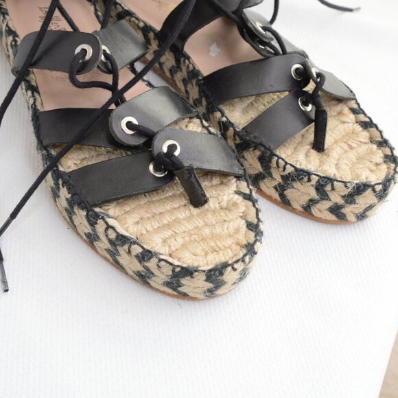 Loeffler Randall Sacha Leather Gladiator Espadrille Sandals Sz 8 - Picture 6 of 11